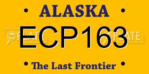 ECP163 Alaska License Plate