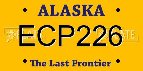 ECP226 Alaska License Plate