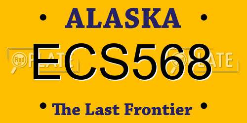 ECS568 Alaska License Plate