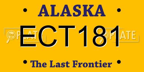 ECT181 Alaska License Plate