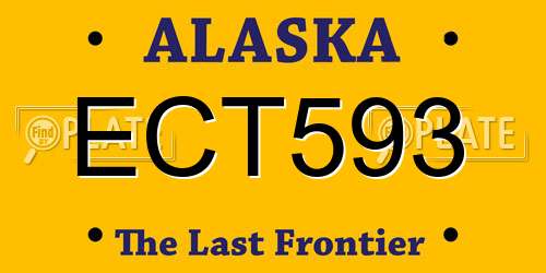 ECT593 Alaska License Plate
