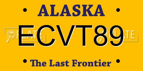 ECVT89 Alaska License Plate