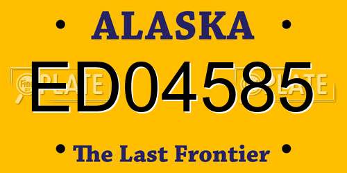 ED04585 Alaska License Plate