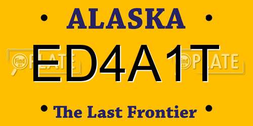 ED4A1T Alaska License Plate