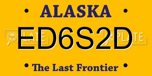 ED6S2D Alaska License Plate