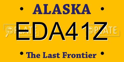 EDA41Z Alaska License Plate