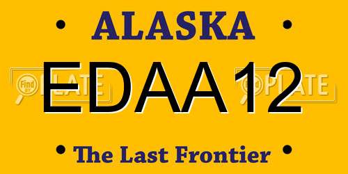 EDAA12 Alaska License Plate