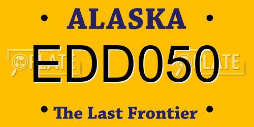 EDD050 Alaska License Plate