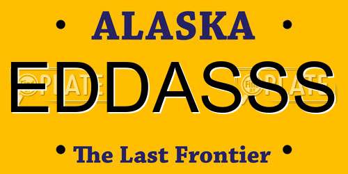 EDDASSS Alaska License Plate