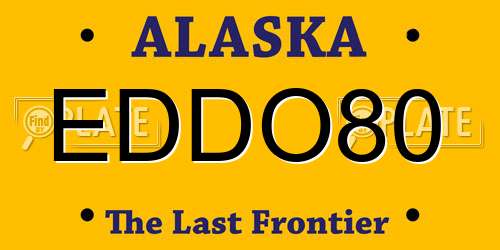 EDDO80 Alaska License Plate