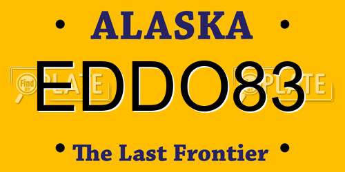 EDDO83 Alaska License Plate