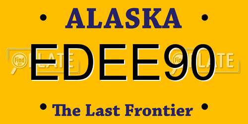 EDEE90 Alaska License Plate