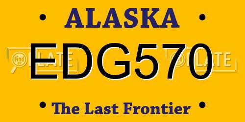 EDG570 Alaska License Plate