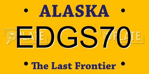 EDGS70 Alaska License Plate