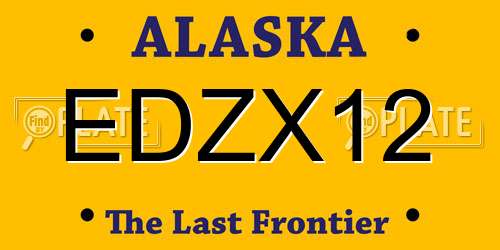 EDZX12 Alaska License Plate