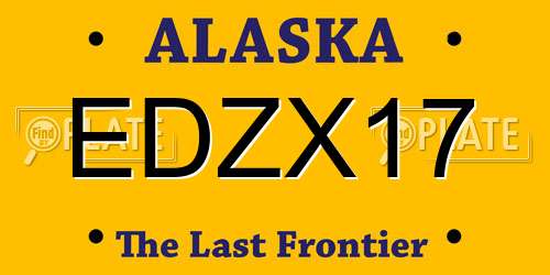 EDZX17 Alaska License Plate