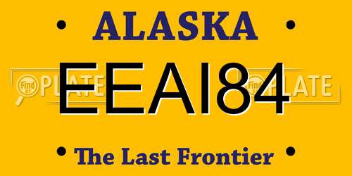 EEAI84 Alaska License Plate