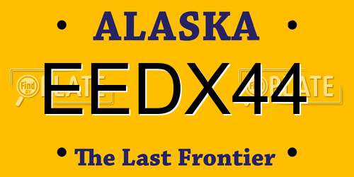 EEDX44 Alaska License Plate
