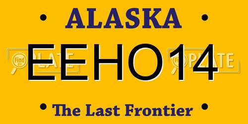 EEHO14 Alaska License Plate