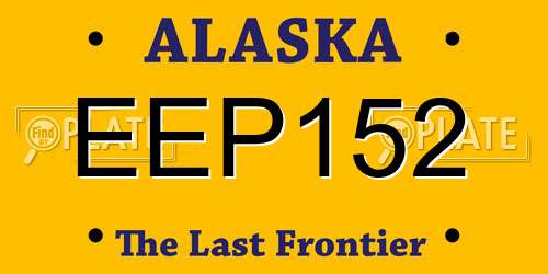 EEP152 Alaska License Plate