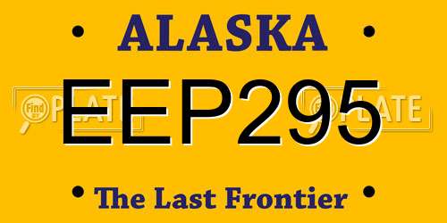 EEP295 Alaska License Plate