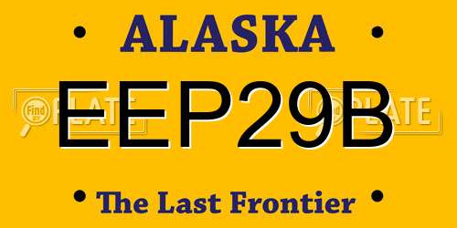 EEP29B Alaska License Plate