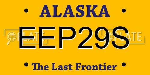 EEP29S Alaska License Plate