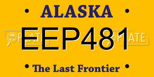 EEP481 Alaska License Plate