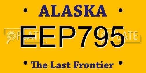 EEP795 Alaska License Plate