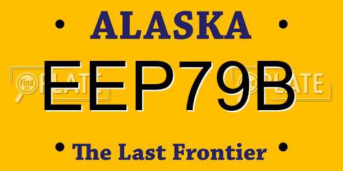 EEP79B Alaska License Plate