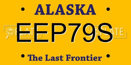 EEP79S Alaska License Plate