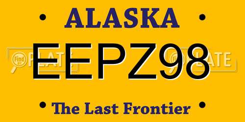 EEPZ98 Alaska License Plate