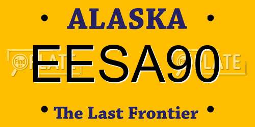 EESA90 Alaska License Plate