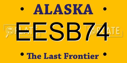 EESB74 Alaska License Plate