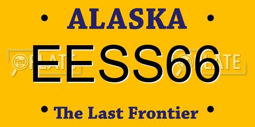 EESS66 Alaska License Plate