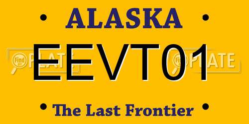 EEVT01 Alaska License Plate