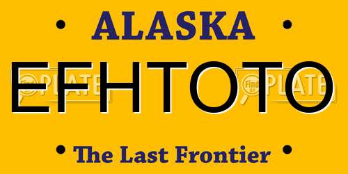 EFHTOTO Alaska License Plate