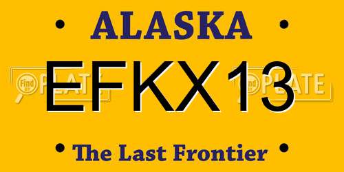 EFKX13 Alaska License Plate