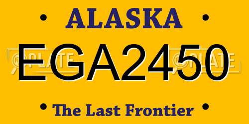 EGA2450 Alaska License Plate