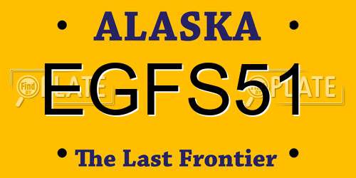 EGFS51 Alaska License Plate