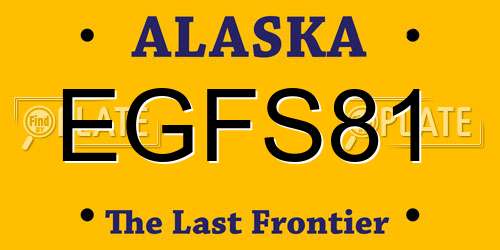 EGFS81 Alaska License Plate