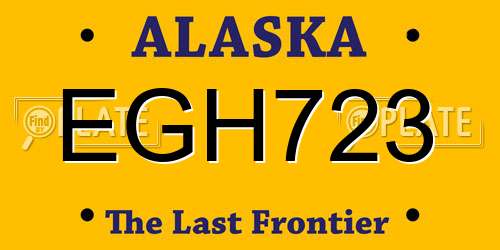 EGH723 Alaska License Plate
