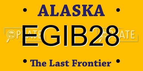 EGIB28 Alaska License Plate