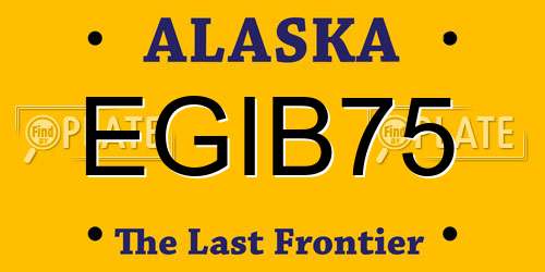 EGIB75 Alaska License Plate