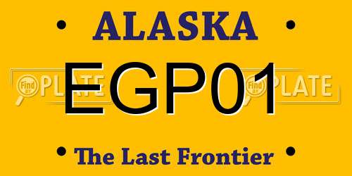 EGP01 Alaska License Plate