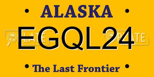 EGQL24 Alaska License Plate
