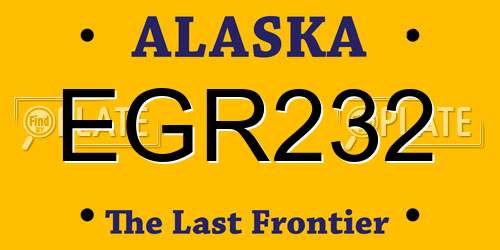 EGR232 Alaska License Plate