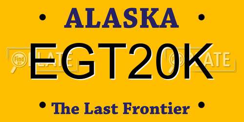 EGT20K Alaska License Plate
