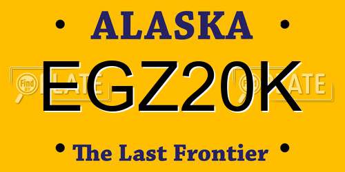 EGZ20K Alaska License Plate