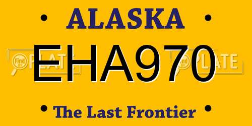 EHA970 Alaska License Plate